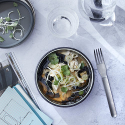 Black+Blum GR-LB-L015 Glass Lunch Box, 0.75 L, Microwave and Dishwasher Safe, BPA-Free, Dark Gray