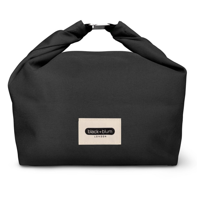 Black+Blum LBB018 Insulated Lunch Bag, 6.7 L, 33.5 x 15.5 x 31 cm, Water-Repellent, Roll-Top, Carrying Strap, BPA-Free, Black