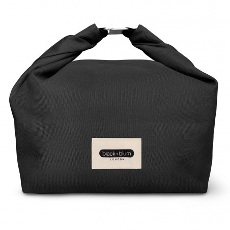 Black+Blum LBB018 Insulated Lunch Bag, 6.7 L, 33.5 x 15.5 x 31 cm, Water-Repellent, Roll-Top, Carrying Strap, BPA-Free, Black