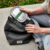 Black+Blum LBB018 Insulated Lunch Bag, 6.7 L, 33.5 x 15.5 x 31 cm, Water-Repellent, Roll-Top, Carrying Strap, BPA-Free, Black