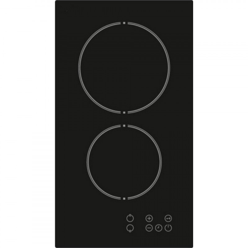 Εντοιχισμένη εστία Finlux FXVT 302 ECO, 3000 W, 9 επίπεδα θερμότητας, Ένδειξη υπολειπόμενης θερμότητας, Αφής χειριστήριο, Μαύρο