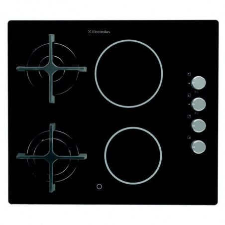 Electrolux EGE6172NOK Built-in Cooktop, 7600W, Gas and Electric, Electronic Ignition, Residual Heat Indicator, Black
