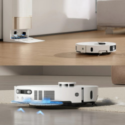 Dreame X40 Ultra Complete RLX63CE-2 Robot Vacuum, 12,000 Pa, 180 min, 3.2 L, AI RGB Camera, Wi-Fi, Dry/Wet, OmniDirt, Self-cleaning Mop at 70°C, Automatic Docking Station, White