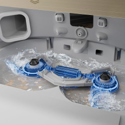 Ρομποτική σκούπα Dreame X40 Ultra Complete RLX63CE-2, 12.000 Pa, 180 λεπτά, 3,2 λίτρα, κάμερα AI RGB, Wi-Fi, Στεγνό/υγρό, OmniDirt, Αυτοκαθαρισμός σφουγγαρίστρας στους 70°C, Αυτόματη σταθμός εκκένωσης, Λευκό