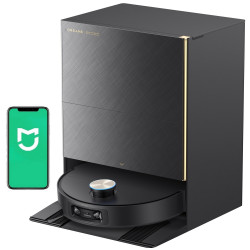 Dreame X60 Ultra RLX86DE Robot Vacuum, 35,000 Pa, 180 min, 0.2 L, VersaLift, OmniSight AI, Automatic Dosing and Self-Cleaning, Voice Control, Black