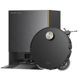 Dreame X60 Ultra RLX86DE Robot Vacuum, 35,000 Pa, 180 min, 0.2 L, VersaLift, OmniSight AI, Automatic Dosing and Self-Cleaning, Voice Control, Black