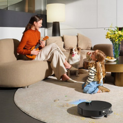 Dreame X60 Ultra RLX86DE Robot Vacuum, 35,000 Pa, 180 min, 0.2 L, VersaLift, OmniSight AI, Automatic Dosing and Self-Cleaning, Voice Control, Black