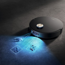 Dreame X60 Ultra RLX86DE robotporszívó, 35 000 Pa, 180 perc, 0,2 l, VersaLift, OmniSight AI, automatikus adagolás és öntisztítás, hangvezérlés, fekete