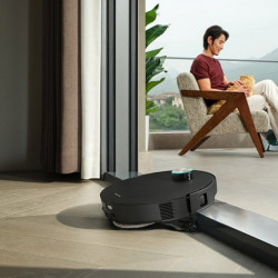 Dreame X60 Ultra RLX86DE robotporszívó, 35 000 Pa, 180 perc, 0,2 l, VersaLift, OmniSight AI, automatikus adagolás és öntisztítás, hangvezérlés, fekete