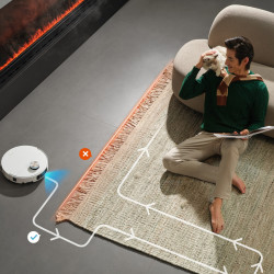 Aspirator robot Dreame X60 Ultra Complete RLX87DE-WH, 180 min, 0,2 l, Camere AI, VersaLift, Statie de incarcare automata, Comenzi vocale, Alb