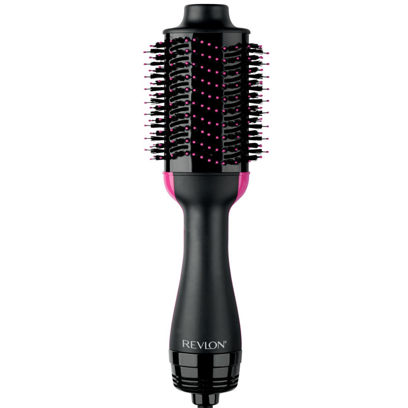 Perie electrica pentru coafare si uscare REVLON Pro Collection RVDR5222, 800 W, 3 niveluri, 2 viteze, Acoperire ceramica, Ionizare, Duza de aer rece, Negru/Roz