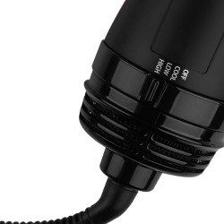 REVLON One-Step Root Booster Hot Air Brush RVDR5292 elektromos hajformázó és hajszárító kefe, 820 W, 3 hőfok, 3 sebességfokozat, kerámia bevonat, ionizálás, hideg levegő funkció, fekete/rózsaszín