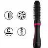 REVLON One-Step Root Booster Hot Air Brush RVDR5292 elektromos hajformázó és hajszárító kefe, 820 W, 3 hőfok, 3 sebességfokozat, kerámia bevonat, ionizálás, hideg levegő funkció, fekete/rózsaszín