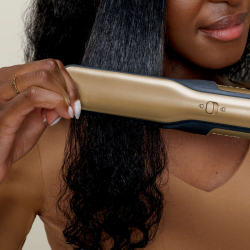 Shark Glam Multistyler HD6052SEU 5-in-1 Hair Straightener and Hair Dryer, 1500W, 3 speeds, 6 heat settings, 100–220°C, Ceramic plates, Ionization, Automatic Coanda curling, Gloss Lock, Gold