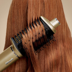 Shark Glam Multistyler HD6052SEU 5-in-1 Hair Straightener and Hair Dryer, 1500W, 3 speeds, 6 heat settings, 100–220°C, Ceramic plates, Ionization, Automatic Coanda curling, Gloss Lock, Gold