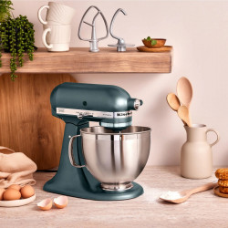 Mixer planetar KitchenAid Artisan Elegance 5KSM175PSEJP, 300 W, 4,8 l, transmisie directă, 10 viteze, verde închis