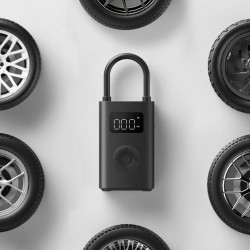 Акумулаторен компресор за въздух Xiaomi Portable Electric Air Compressor 2 BHR7112GL, 3-150 psi, До 10 гуми, 6 режима, 3 адаптера, LED фенер, Черен