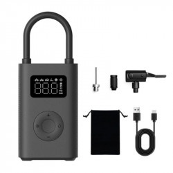 Акумулаторен компресор за въздух Xiaomi Portable Electric Air Compressor 2 BHR7112GL, 3-150 psi, До 10 гуми, 6 режима, 3 адаптера, LED фенер, Черен