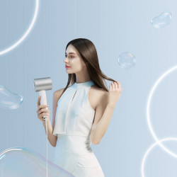 Πιστολάκι μαλλιών Xiaomi Water Ionic Hair Dryer H500 BHR5851EU, 1800 W, Ιονική θεραπεία με νερό, NTC, Εναλλασσόμενος ζεστός/κρύος αέρας, Μεταλλικό περίβλημα, Λευκό