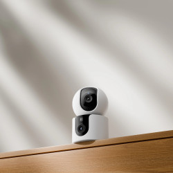Xiaomi C300 Dual BHR9166EU biztonsági kamera, 2K / 3 MP, kettős kamera, éjjellátó, Wi-Fi 6, AI, Bluetooth 5.4, fehér