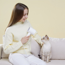 Uscator de par Xiaomi Mi Ionic Hair Dryer H300 BHR5081GL, 1600 W, Terapie ionica, NTC, Aer cald/rece alternativ, Carcasa metalica, Alb