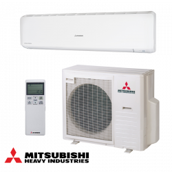 Инверторен климатик Mitsubishi Heavy Industries SRK71ZR-W/SRC71ZR-W, 24000 BTU, 49 м2, А++/А+, 3D Auto, R-32, Бял