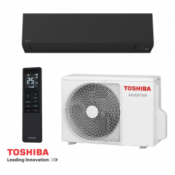 Κλιματιστικό με inverter Toshiba Shorai Edge RAS-B10G3KVSGB-E/RAS-10J2AVSG-E1, 10000 BTU, 20 τ.μ., A+++/A+++, αυτοκαθαρισμός Magic Coil, Wi-Fi, R-32, Μαύρο
