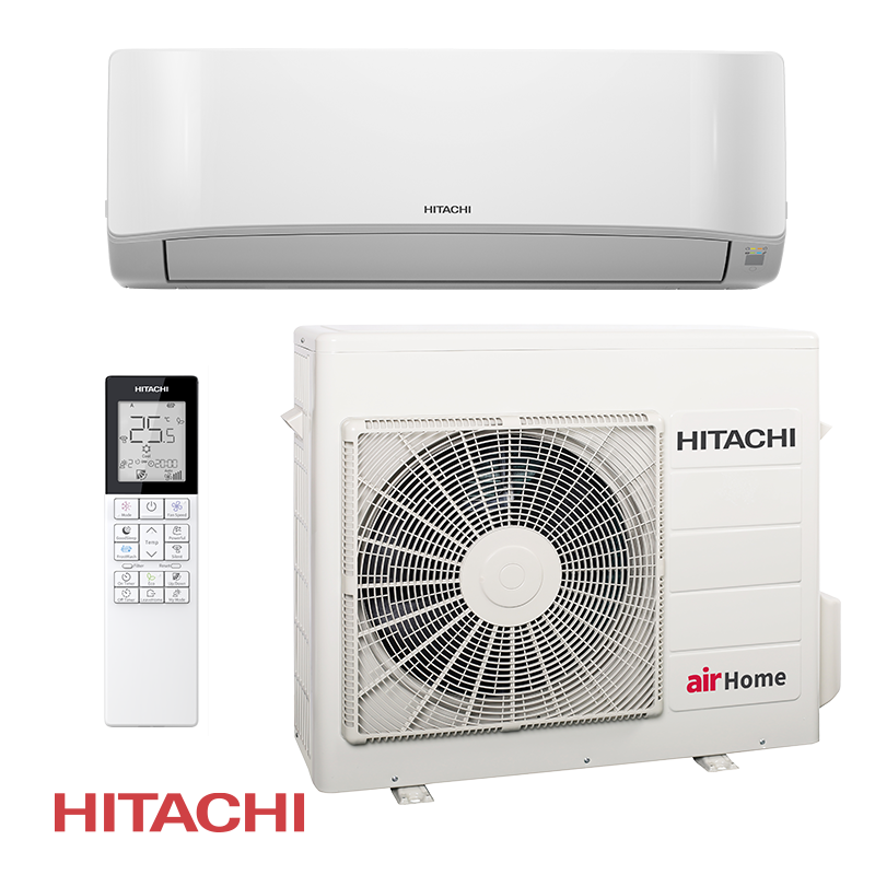 Инверторен климатик Hitachi AirHome 400 RAK-DJ70RHAE / RAC-DJ70WHAE, 24000 BTU, 50 м2, A++, Wi-Fi, R-32, Бял