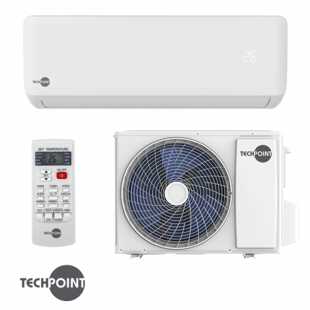 Инверторен климатик TechPoint TCP H18 MAXCOOL, 18000 BTU, 33 м2, A++, R-32, Бял