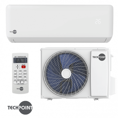 TechPoint TCP H24 MAXCOOL Inverter Air Conditioner, 24,000 BTU, 47 m², A++, R-32, White