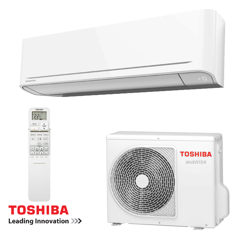 Κλιματιστικό με μετατροπέα Toshiba Yukai+ RAS-B10S4KVG-E + RAS-10E2AVG-E, 10.000 BTU, 20 μ², Wi-Fi, R-32, Λευκό