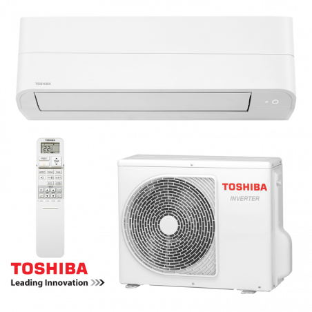Toshiba Essento RAS-B24B2KV2G-E + RAS-24B2AVG-E2 inverteres klímaberendezés, 24 000 BTU, 45 m², R-32, A++, fehér