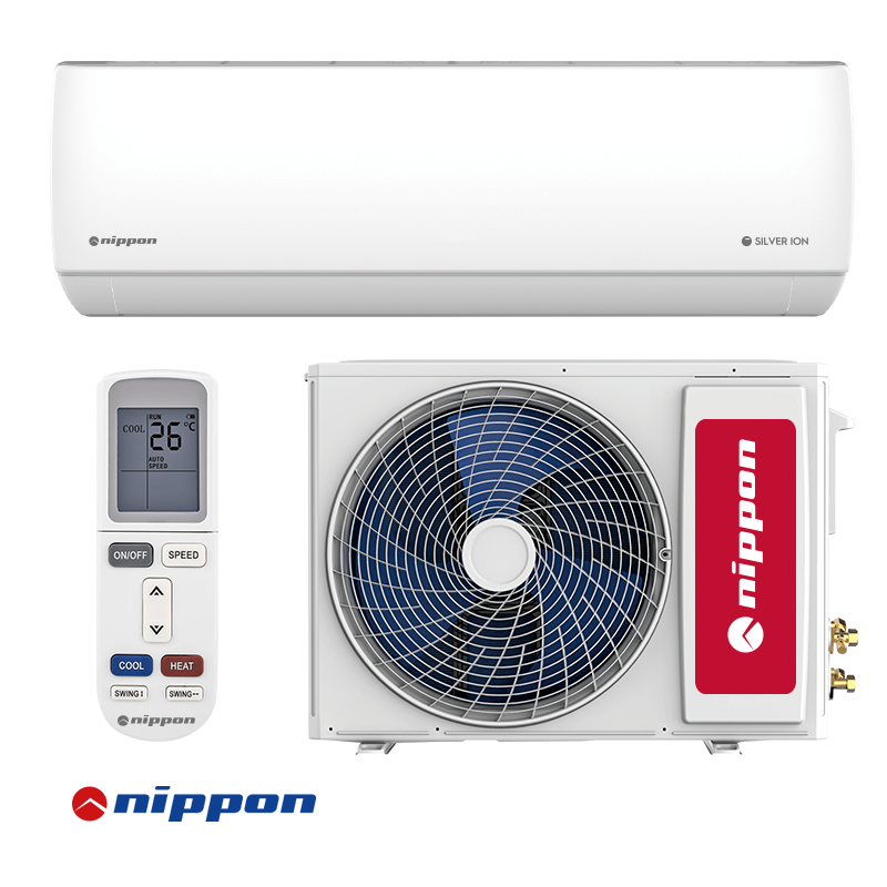 Nippon KFR 24DC SILVER ION 3 Inverter Air Conditioner, 24,000 BTU, 44 m², A++ / A+, R-32, White