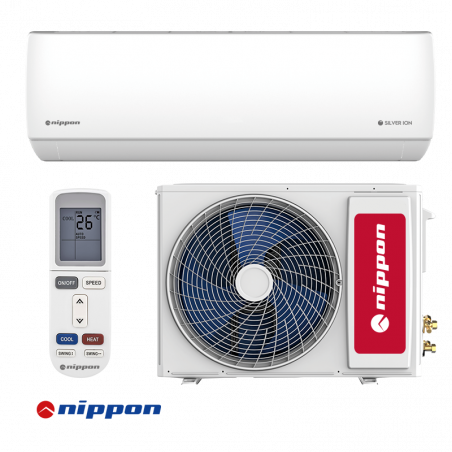 Nippon KFR 24DC SILVER ION 3 inverteres klímaberendezés, 24 000 BTU, 44 m², A++ / A+, R-32, fehér