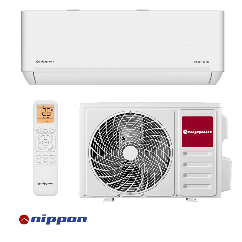 Nippon NPC 18 T-PRO NORDIC Inverter Air Conditioner, 18,000 BTU, 35 m², A+++/A++, R-32, White