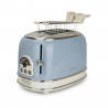 Ariete VINTAGE 0155/05 Toaster, 810W, 2-slice, 3 functions, 6 settings, Removable crumb tray, Blue