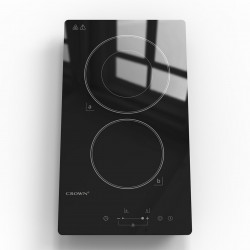 Плот за вграждане с разширяема зона Crown VCP 32D, 3000W, Таймер, Двоен, Тъч скрийн, Черен