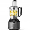 Блендер 3в1 Nutribullet Triple Prep System NBF580B, 1500W, 1.8 л, 8 програми, 3 скорости, 8 програми, Разпознаване на приставки, Тъч управление, Черен/сив