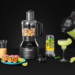 Μπλέντερ 3 σε 1 Nutribullet Triple Prep System NBF580B, 1500 W, 1,8 λίτρα, 8 προγράμματα, 3 ταχύτητες, 8 προγράμματα, Αναγνώριση εξαρτημάτων, Οθόνη αφής, Μαύρο/γκρι