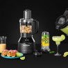 Blender, robot, Nutribullet 3in1 Triple Prep System NBF580B, 1500 W, 1,8 l, 8 programe, 3 viteze, 8 programe, Recunoastere accesorii, Comandă tactila, Negru/gri
