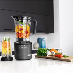 Nutribullet Smart Sense 1500 Combo NBF550DG turmixgép, 1500 W, 1,8 l, 5 sebességfokozat, intelligens sebességszabályozás, BPA-mentes, fekete/szürke