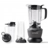 Блендер Nutribullet Combo NBF500DG, 1200W, 1.8 л, 3 скорости+импулс, Неплъзгаща основа, Остриета от неръждаема стомана, Подвижни части, Черен/сив