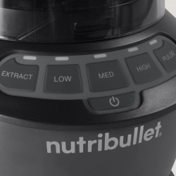 Blender Nutribullet Combo NBF500DG, 1200 W, 1,8 l, 3 viteze + functie puls, Baza antiderapanta, Lame din otel inoxidabil, Piese detasabile, Negru/Gri
