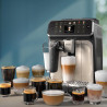 Philips LatteGo 5500 EP5543/90 Coffee Machine, 1500W, 15 bar, 1.8 L, 20 drinks, LatteGo, SilentBrew, QuickStart, Ceramic Grinder, Touchscreen, White Chrome