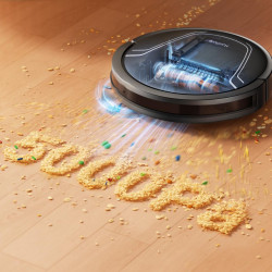 Honiture V8 Pro CRV549 Robot Vacuum Cleaner, 5000 Pa, 290 ml, 180 min, Dry/Wet, 3 speeds, Automatic modes, Zones, Voice control, Honysmart, Black