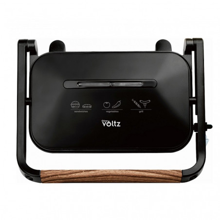 Oliver Voltz OV51442K Sandwich Toaster, 1300W, Overheat Protection, Non-stick Coating, Black