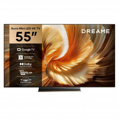 Τηλεόραση Dreame Aura Mini LED 55S100, 55", 139 εκ., 3840×2160, 4K Ultra HD, QLED+, 144 Hz, Dreamind™ Pro AI, SMART, Μαύρο
