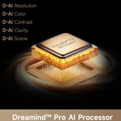 Smart televizor Dreame Aura Mini LED 55S100, 55", 139 cm, 3840×2160, 4K Ultra HD, QLED+, 144 Hz, Dreamind™ Pro AI, Negru