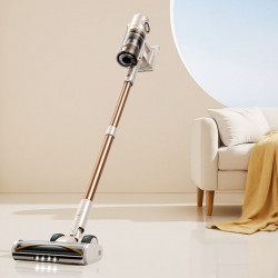 Κάθετη ηλεκτρική σκούπα Honiture P7 Pro CJD7201, 600 W, 50 kPa, 1,5 λίτρα, 80 λεπτά, 3 λειτουργίες, ρυθμιζόμενο ύψος, οθόνη αφής, βούρτσα LED, HEPA, Σαμπάνια/μπεζ