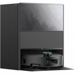 Ρομποτική σκούπα Dreame Aqua 10 Ultra Track RLR81CE-BK, 25.000 Pa, 200 λεπτά, 3,5/4 λίτρα, Στεγνό/υγρό, Κάμερες AI, VersaLift DToF, Αυτόματος καθαρισμός σφουγγαρίστρας στους 100 °C, Μαύρο